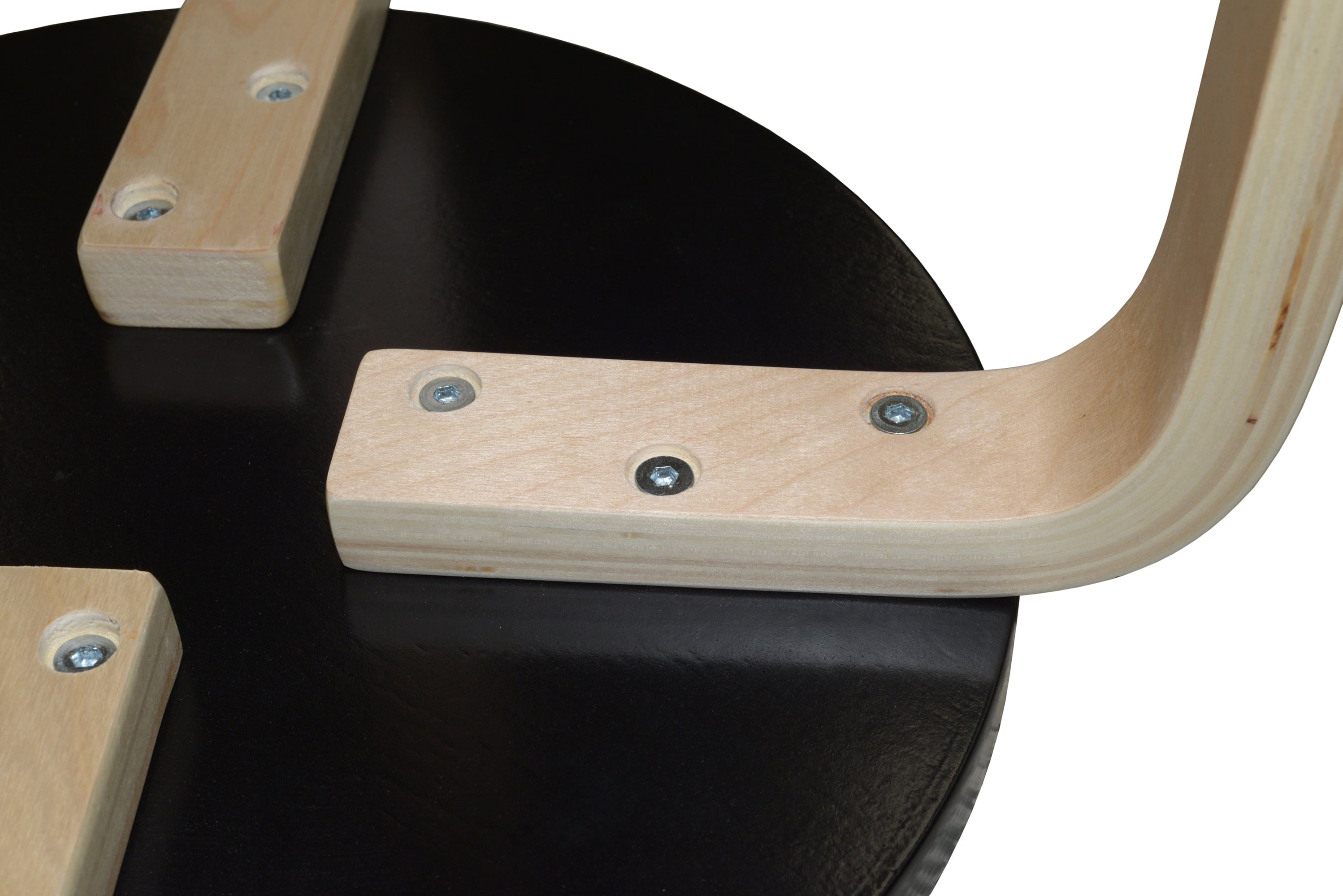 Niche Mia Modern Bentwood Round Side Table/Stool- Natural/Black