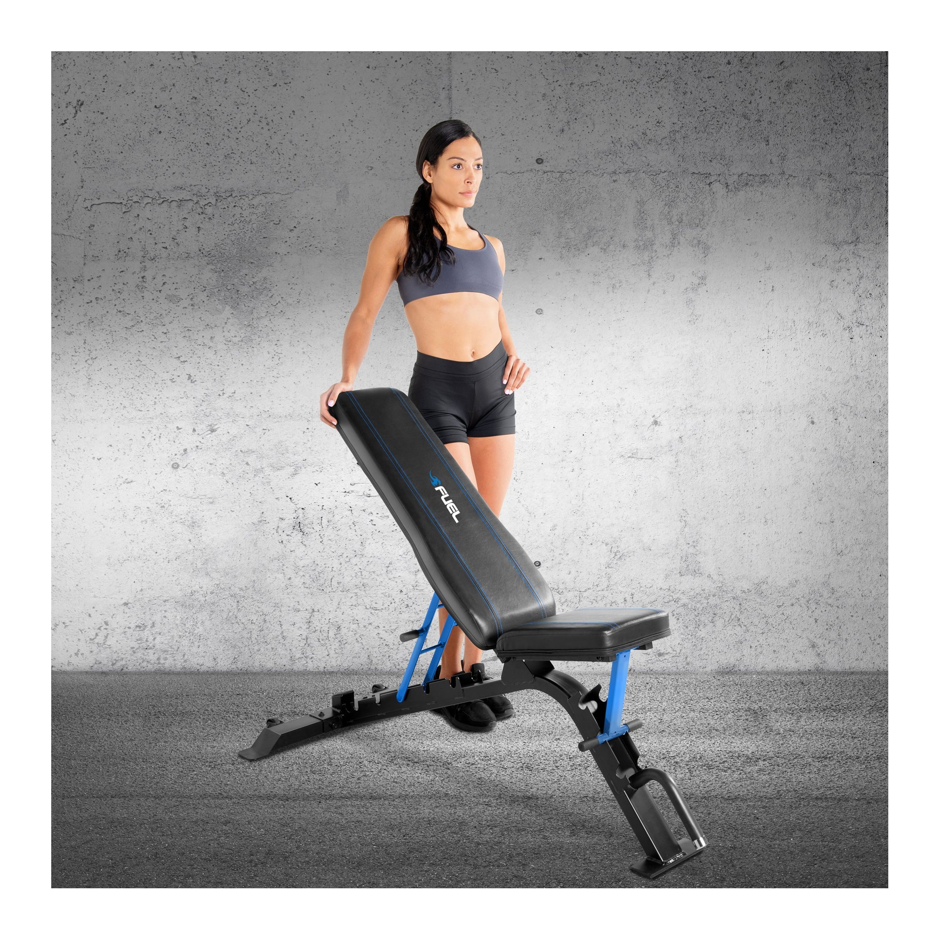 Fuel Pureformance Adjustable FID (Flat Incline Decline) Weight Bench, 500lb Capacity