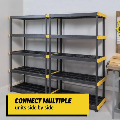 Project Source Commander Plastic Heavy Duty 5-Tier Utility Shelving Unit (48-in