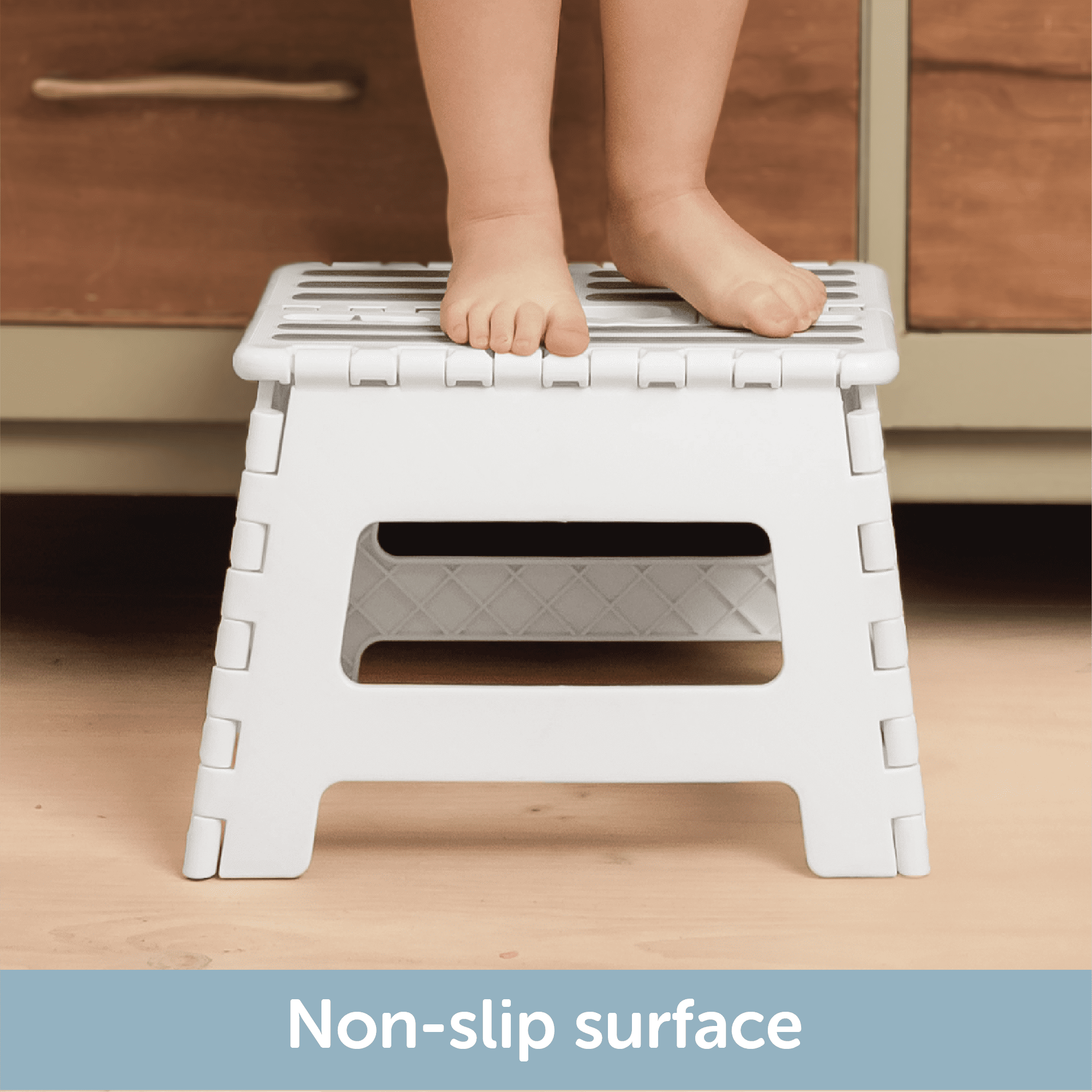 Jool Baby Click 'N Climb Locking Step Stool, Non-Slip, Carry Handle - White
