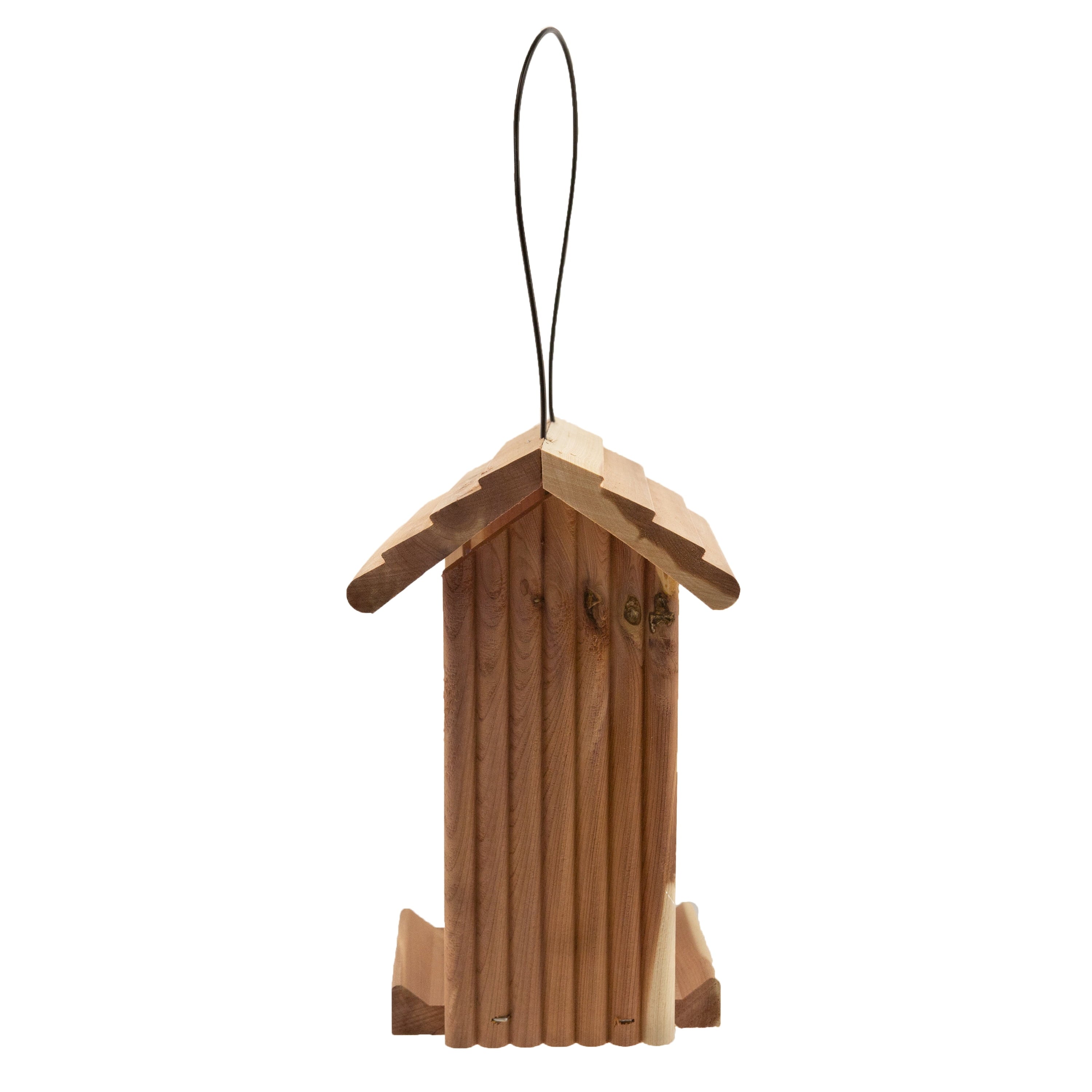 Pennington Red Cedar Dinette Wild Birds Hopper Feeder, 1.25 lb Seed Capacity