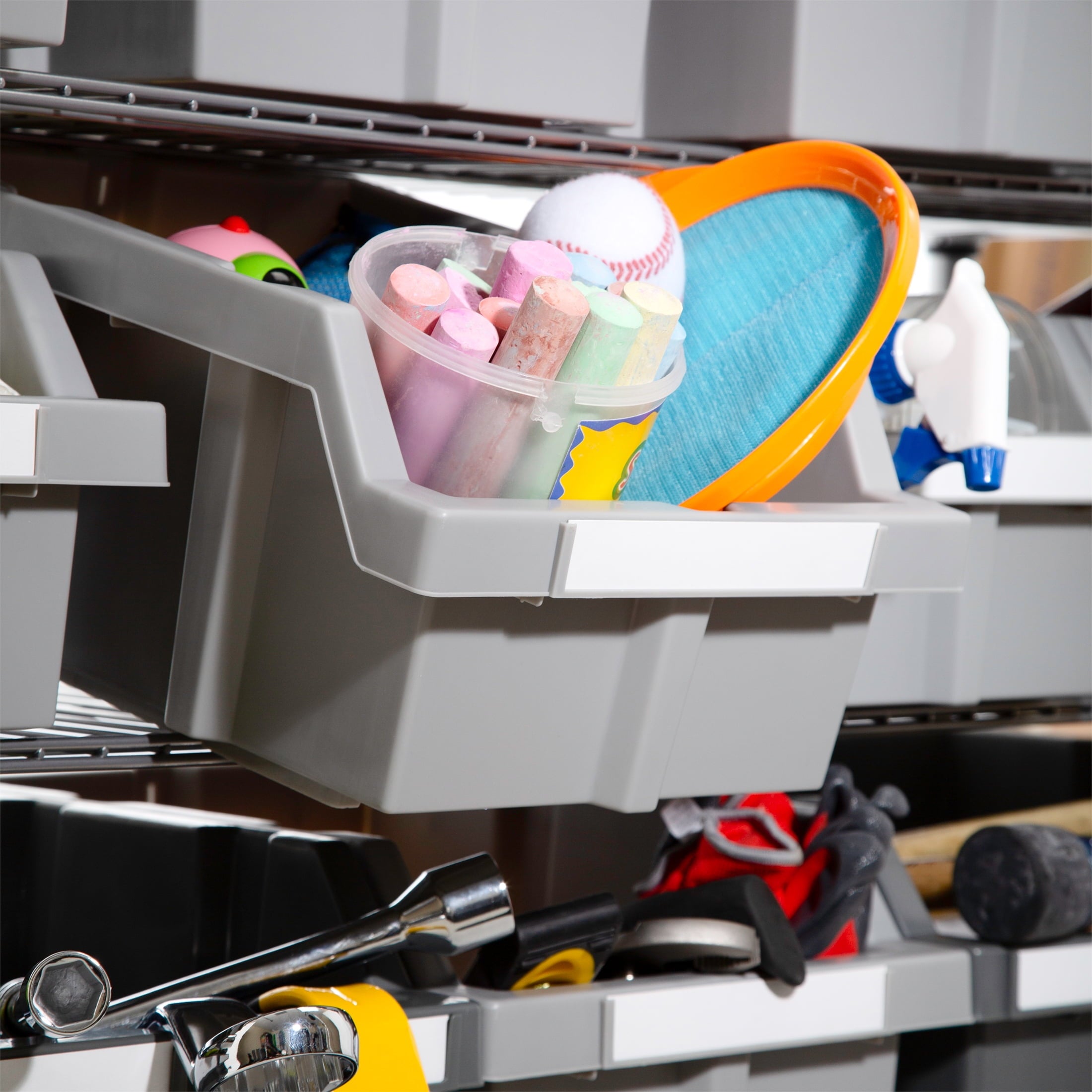 Seville Classics Extra-Wide 7-Tier NSF 21-Bin Rack, 48