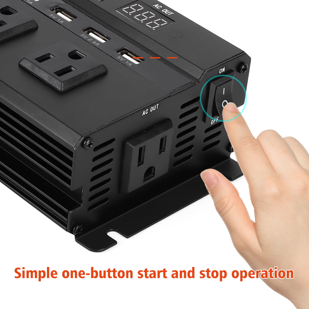 DFITO  3000W Car Power Inverter Watt DC 12V/24V to AC 110V Vehicle Converter RV Truck