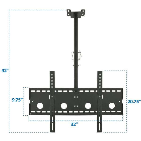 32 in.- 70 in. Full Motion TV Ceiling Mount with 20-Degree Tilt, 175 lbs. Load Capacity