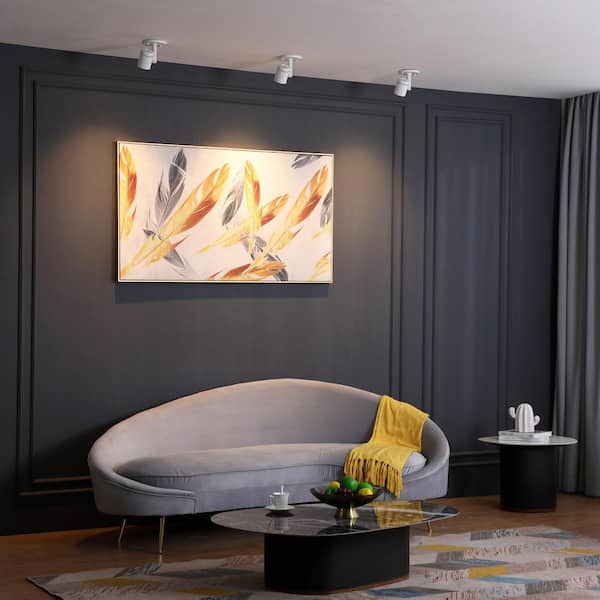 Modern LED Surface Mount Monopoint Sconce Lighting, Adjustable Flush Mount Spot Light Head, White