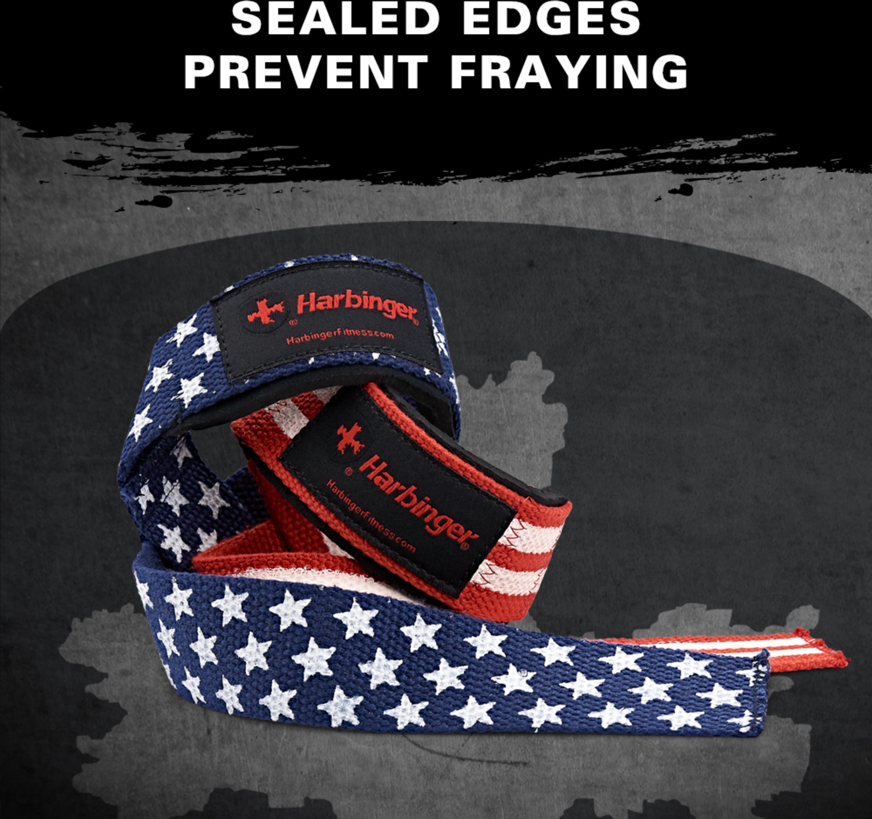 Harbinger Padded Cotton Lifting Straps Unisex Flag 21.5