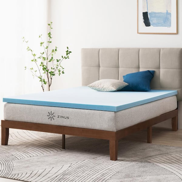 2 in. Medium No Pocket Gel Memory Foam King Mattress Topper