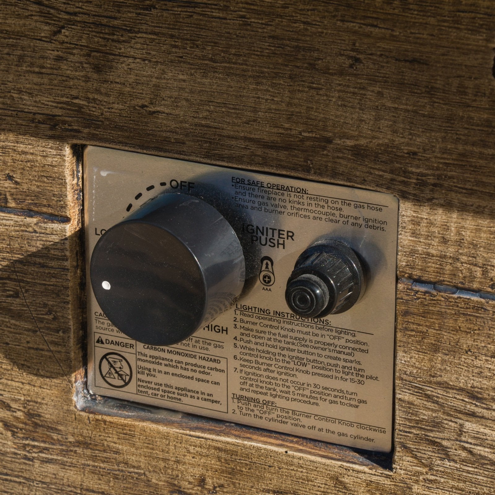 Tabitha Brown Magnesium Oxide Square Gas Fire Pit