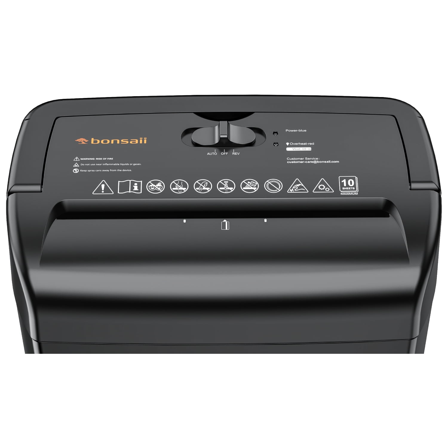 Paper Shredder 10-Sheet Cross Cut Shredder with 5.3 Gallons Wastebasket