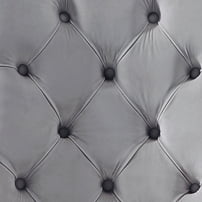 Chelsea Lane Curved Back Velvet Tufted Dining Chair, Set of 2, Gray