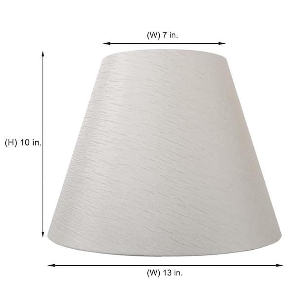 Mix and Match 13 in. Dia x 10 in. H Off White Round Table Lamp Shade