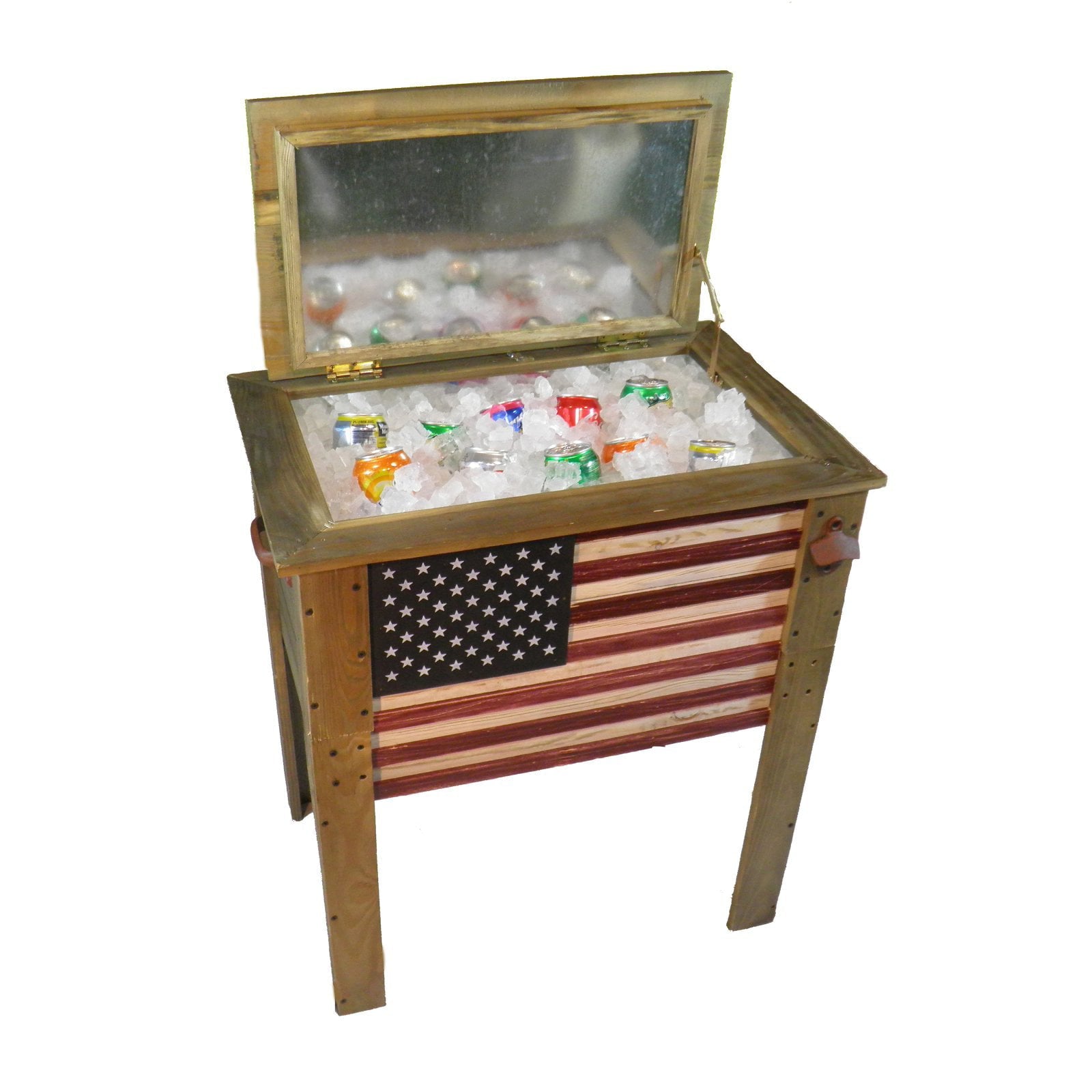 Backyard Expressions Hanging Hammock Chair - Green with White Rings - Polyester/Cotton Fabric