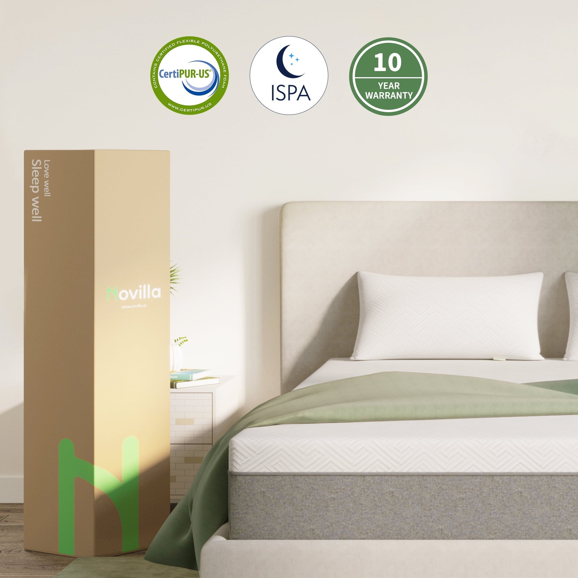 12 inch Cooling Gel Memory Foam Mattress-in-a-Box, Twin Mattress