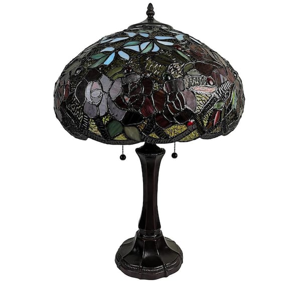 24 in. Tiffany Style Roses Table Lamp
