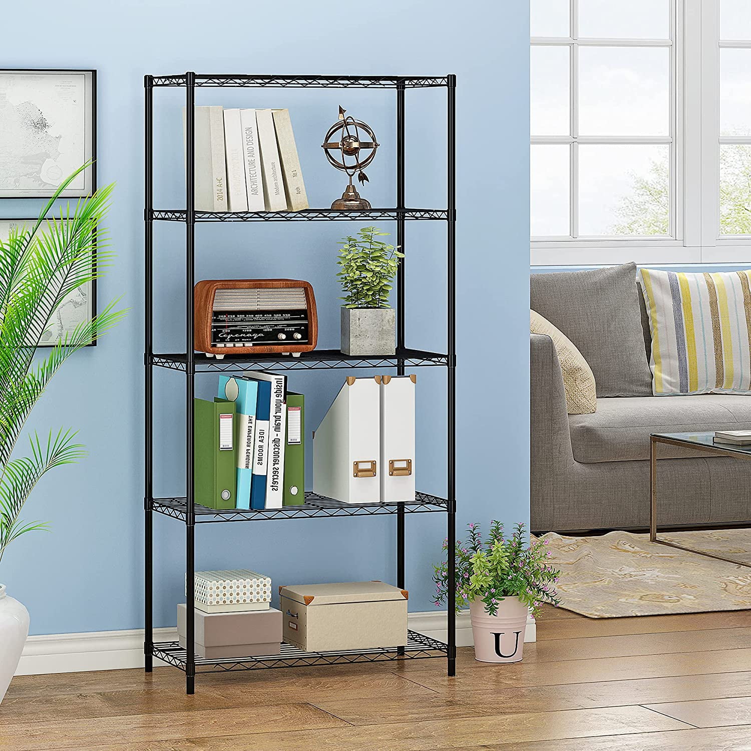 Vebreda 5-Tier Wire Shelving Unit, 21.7