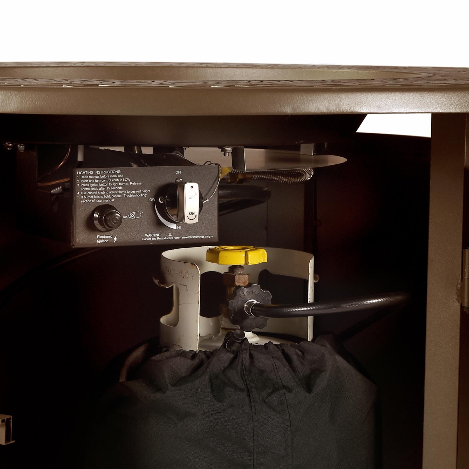 Oakland Living Lima 44 in. Round Propane Fire Pit Table