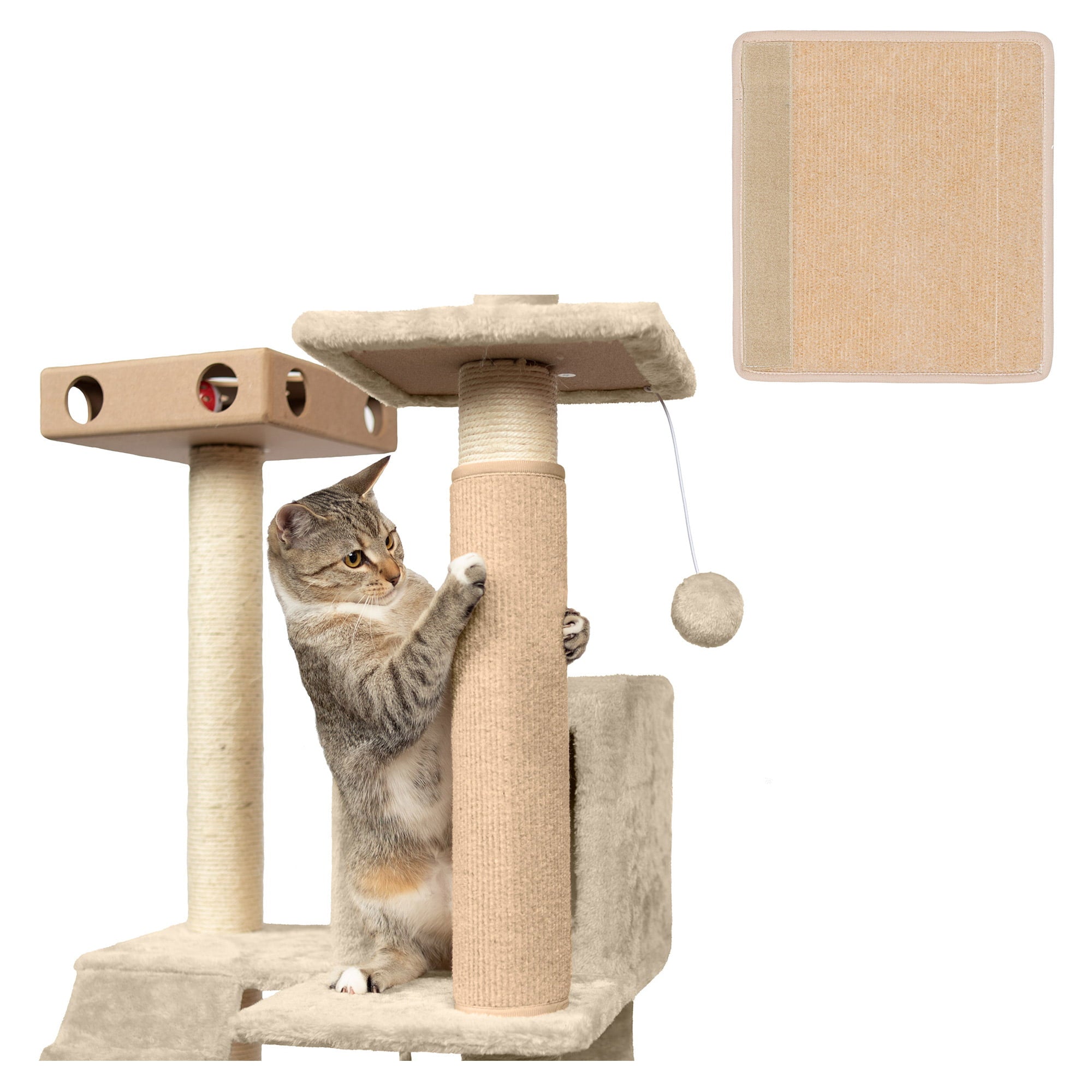 Tiger Tough Carpet Post Cover-Cream, 13.75