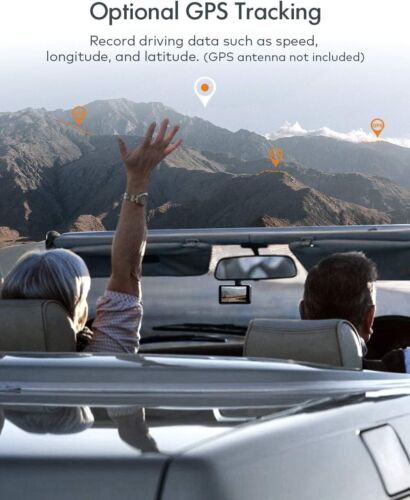 Premium Dash Cam - 2 Mounting Options, Enhanced Night Vision, Motion Detection