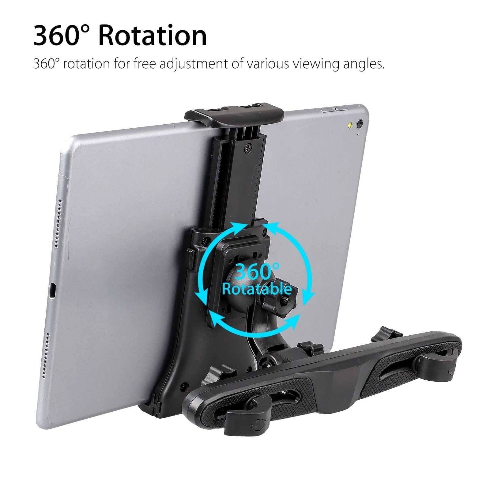 Car Headrest Tablet Holder, EEEkit Universal Adjustable Car Seat Headrest Tablet Mount Holder Fit for Apple iPad Air Mini, Samsung Galaxy Tab, Kindle Fire, Nintendo Switch, and 4.0