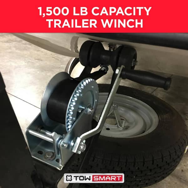 1,500 lb., 2 in. x 20 ft. Manual Trailer Winch