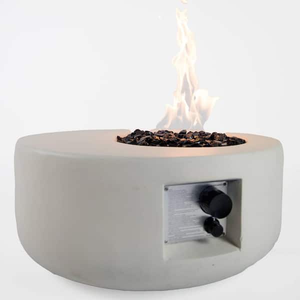 26 in. Carlisle MGO Propane Fire Pit Table with Glass Beads and Cover