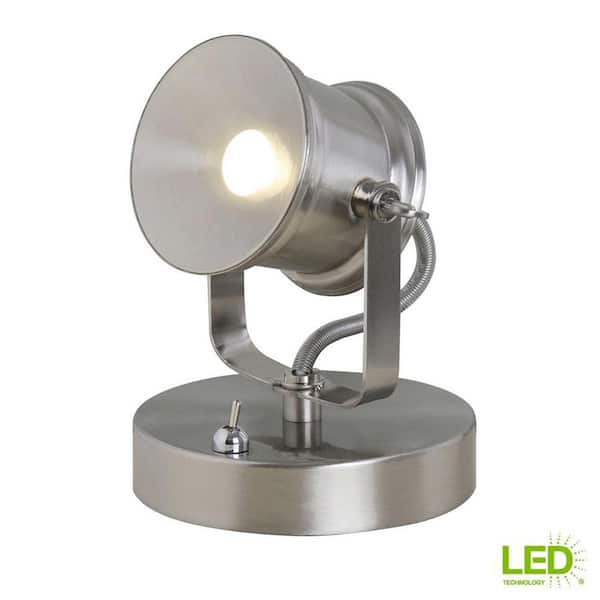 5.1 in. Brushed Nickel Integrated LED Spotlight Desk Lamp
