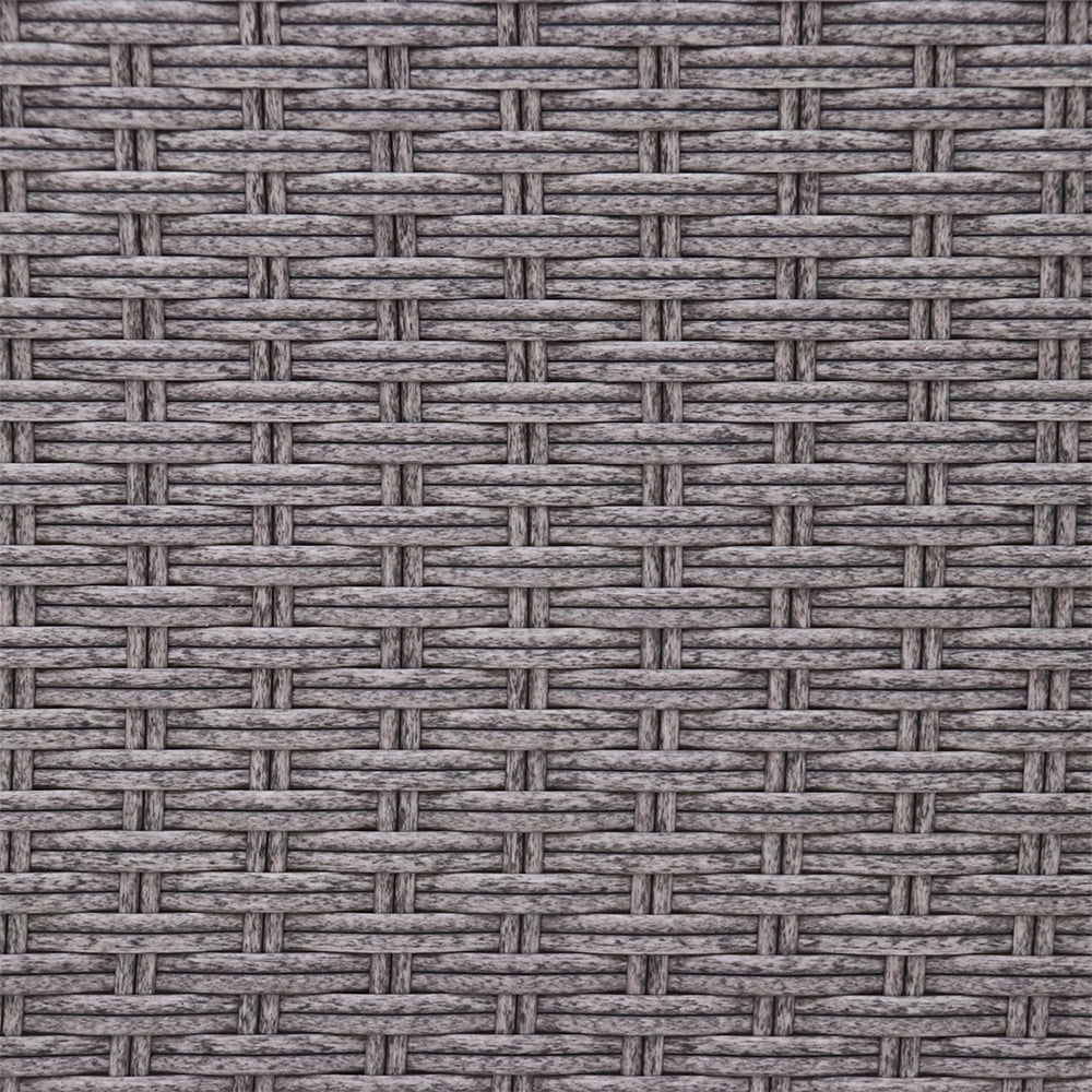 Abble 3 Piece Wicker Sectional Conversation Set with Cushions - Grey