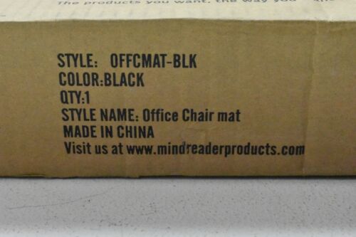 Mind Reader OFFCMAT-BLK Office Hardwood 36" x 48" Inches Easy Glide Computer Mat