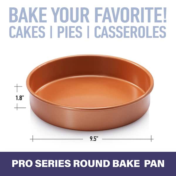 9.5 in. Aluminum Ti-Ceramic Non-Stick Round Cake Pan