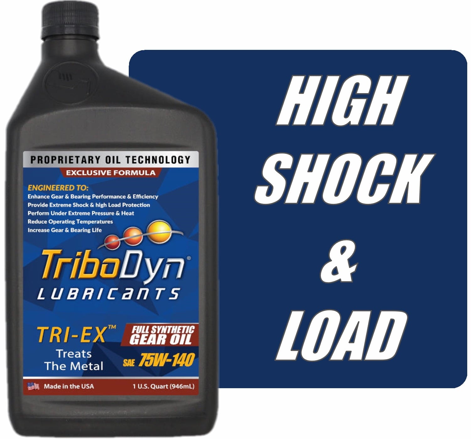 TriboDyn Tri-Ex SAE 75W140 Synthetic Gear Oil - 1 Quart Bottle