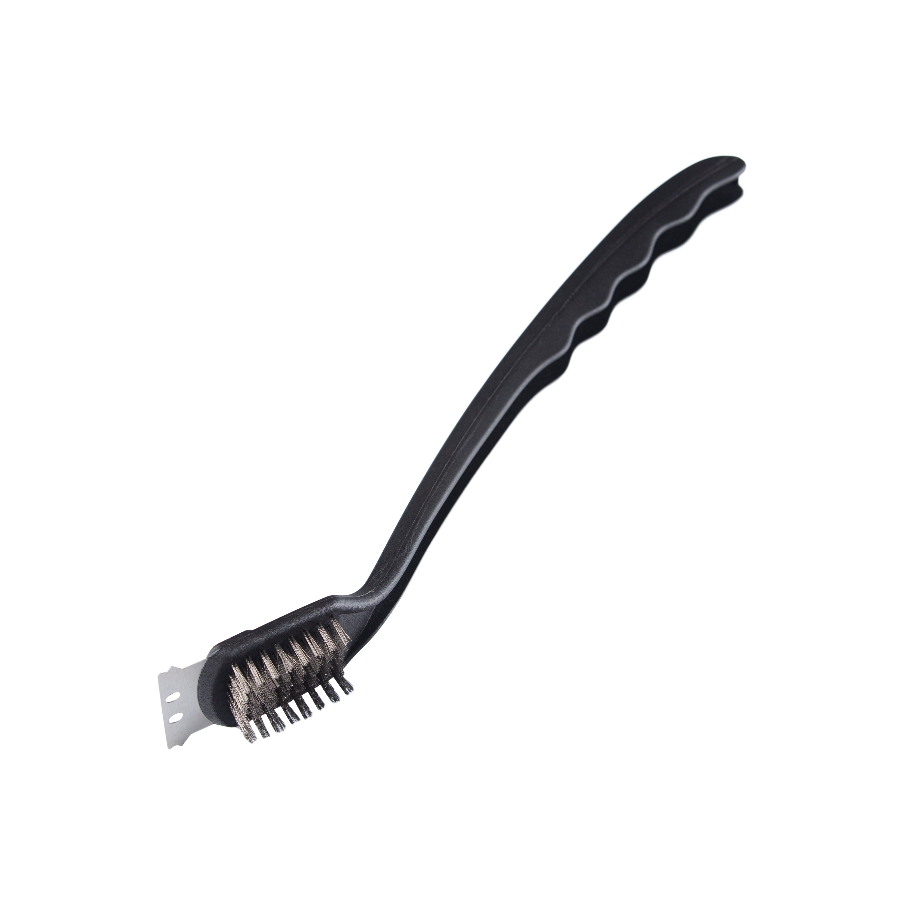 Expert Grill Long Handle Steel Fiber Scrub Brush and Scraper, 16