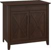 GREAT Key West Secretary Desk With Keyboard Tray And Storage Cabinet, 30W X 20D, Bing Cherry
