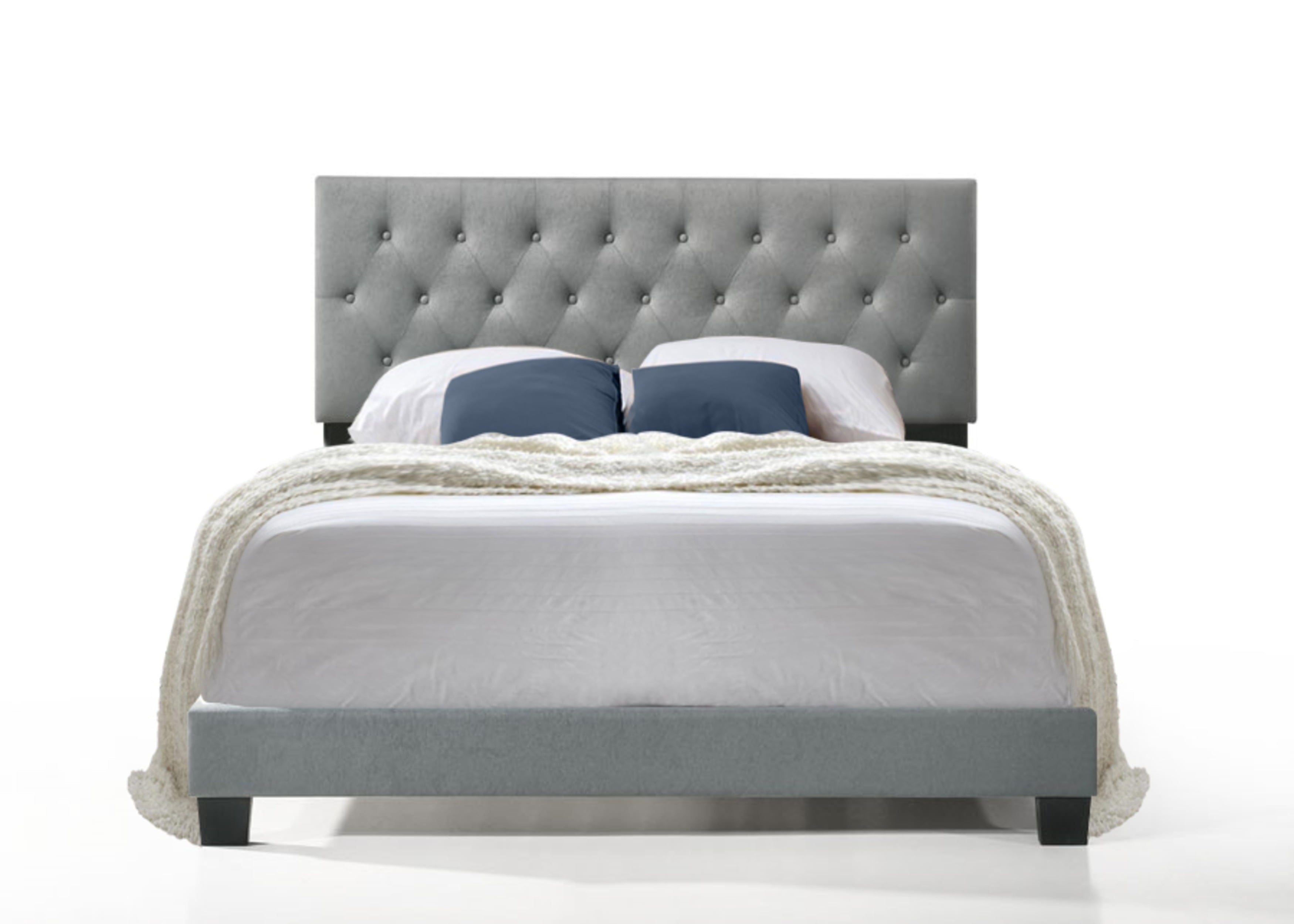 Royale Tufted Bed with USB Power Connection