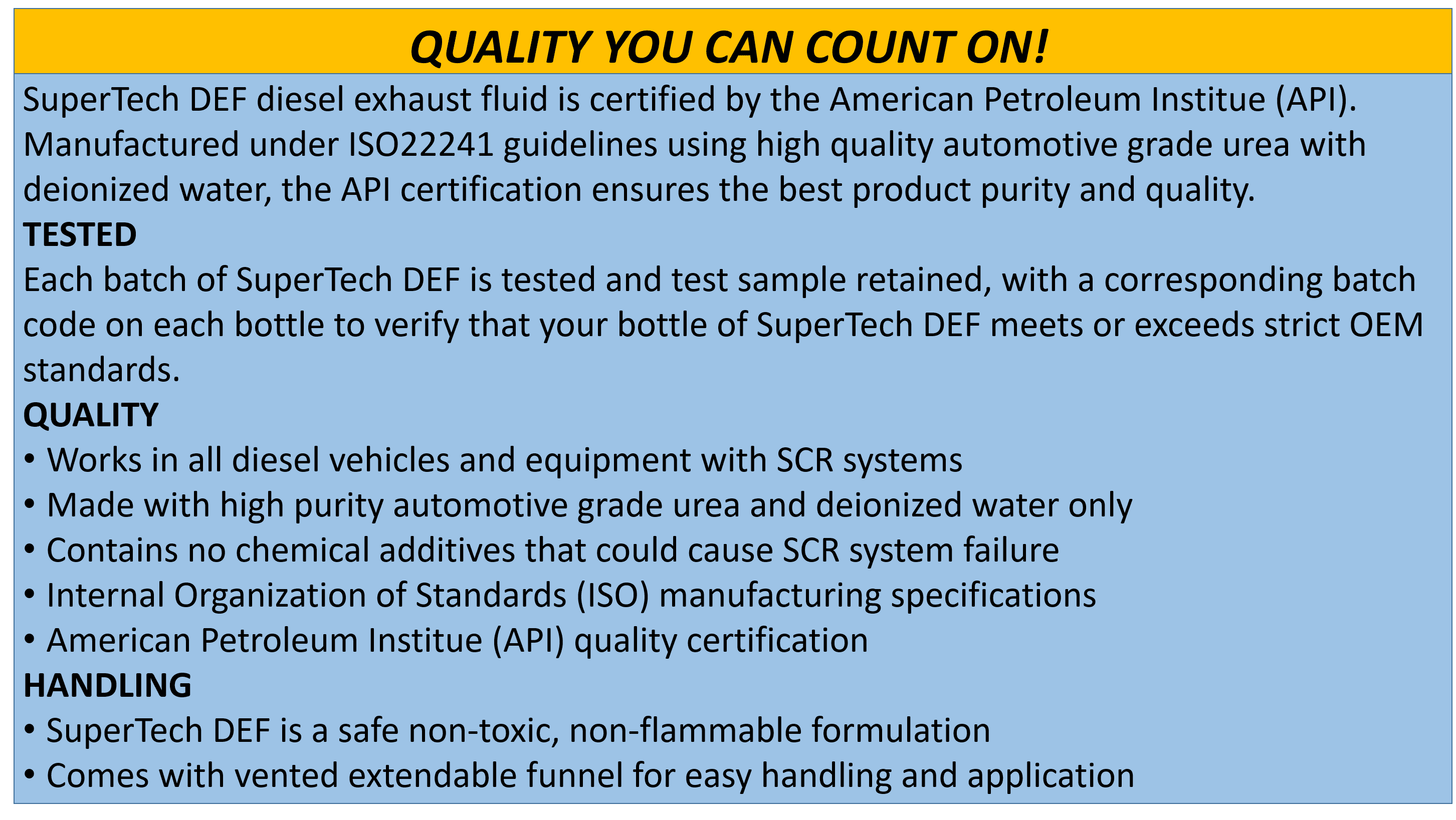 SuperTech Diesel Exhaust Fluid, 2.5 Gallon Bottle, 25 lb, 9 in H, 1 Count