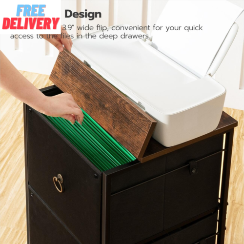 2-Drawer Mobile File Cabinet, Vertical Filing Cabinet, Office Cabinet,