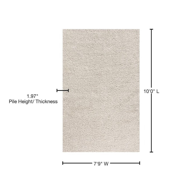Mercer Shag Plush Cream 8 ft. x 10 ft. Area Rug