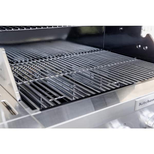 4-Burner Propane Gas Grill with Searing Side Burner in Black
