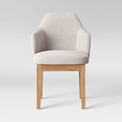Kinston Curved Back Upholstered Dining Chair Linen - Threshold
