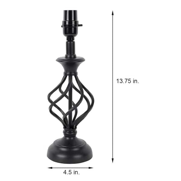 Mix and Match 13.75 in. Matte Black Accent Lamp Base