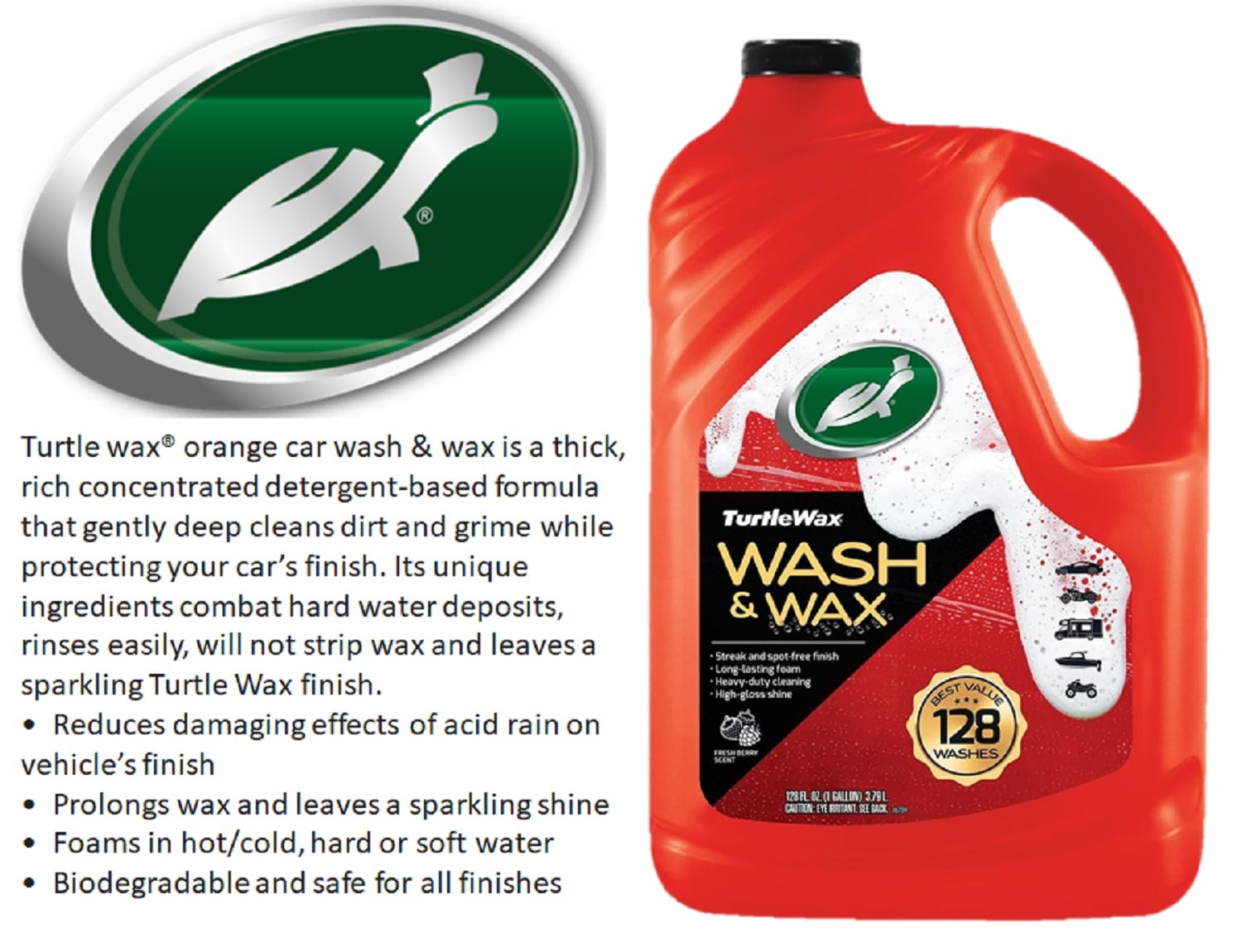 Turtle Wax Car Wash/Wax 1 gal