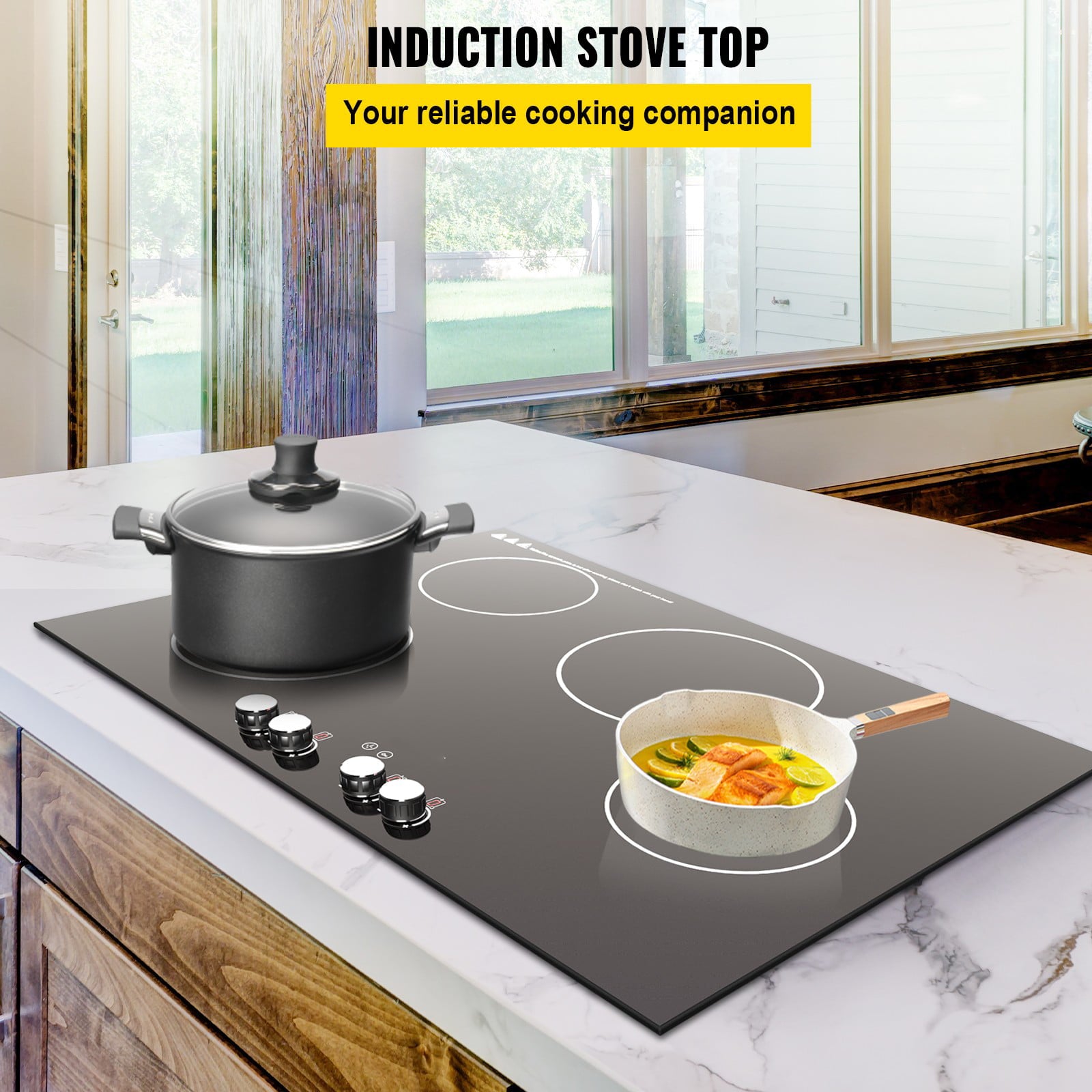 BENTISM Electric Induction Cooktop Built-in Stove Top 30in 4 Burners 220V