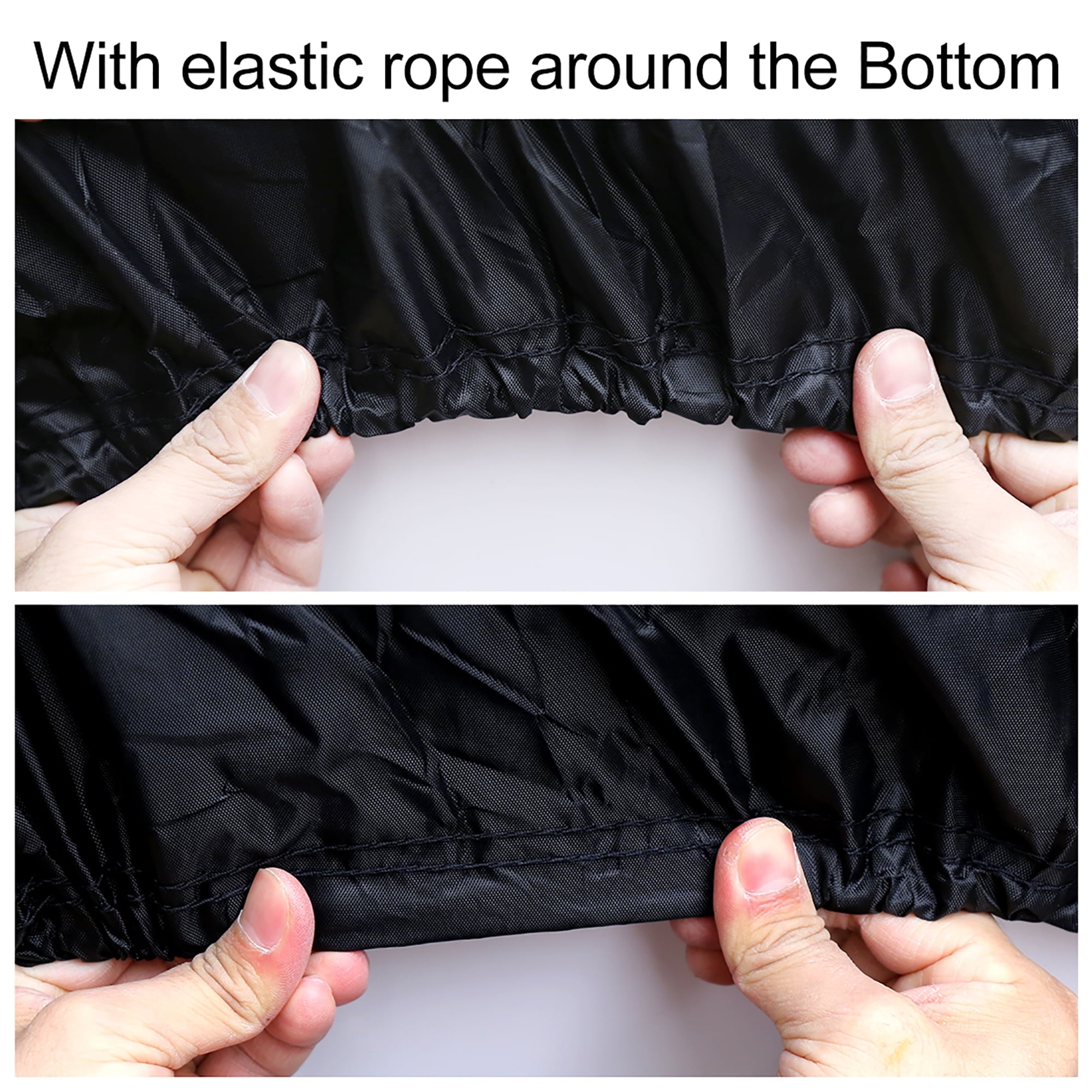 210D Waterproof Trailerable V-Hull Boat Cover, Black