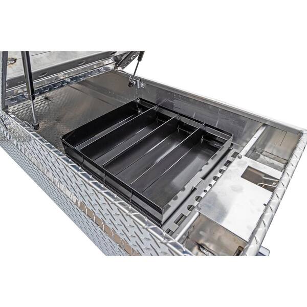 18 in. x 20 in. x 71 in. Diamond Tread Aluminum Gull Wing Top Mount Truck Tool Box