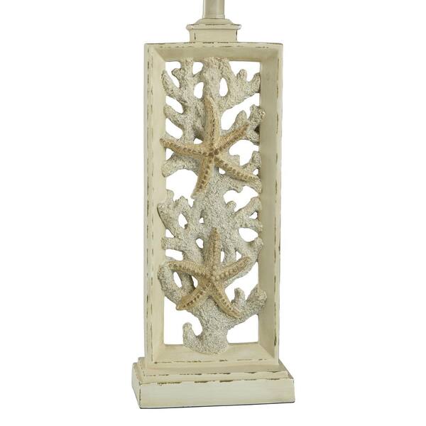 South Cove 33 in. Weathered Cream Table Lamp