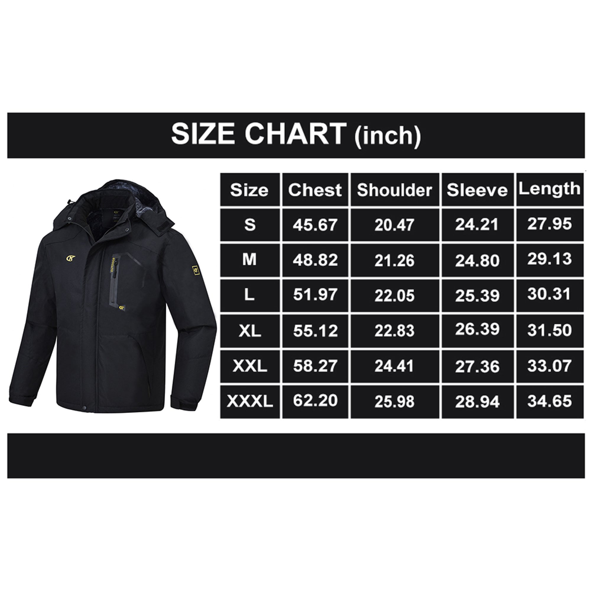 YuKaiChen Mens Waterproof Ski Snowboard Jacket Windproof Winter Mountain Snow Coat Cation Darkgray L