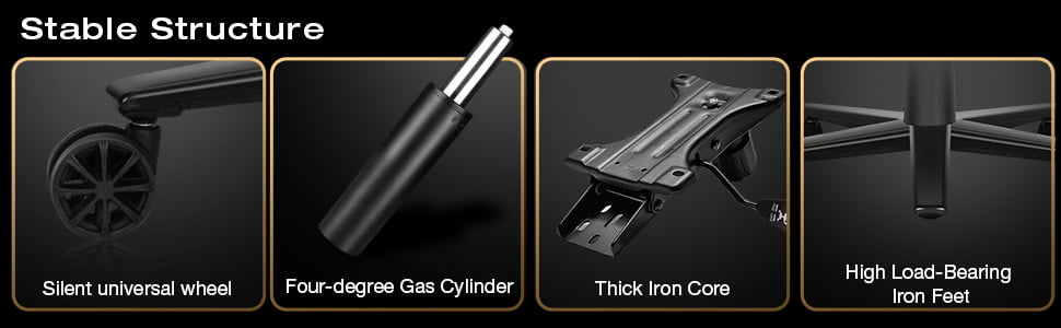 Douxlife Big&Tall Heavy Duty Gaming Chairs for Adults 400 lbs, Ergonomic Office Computer Comfy Gaming Chair, Executive Wide Seat High Back Office Chair