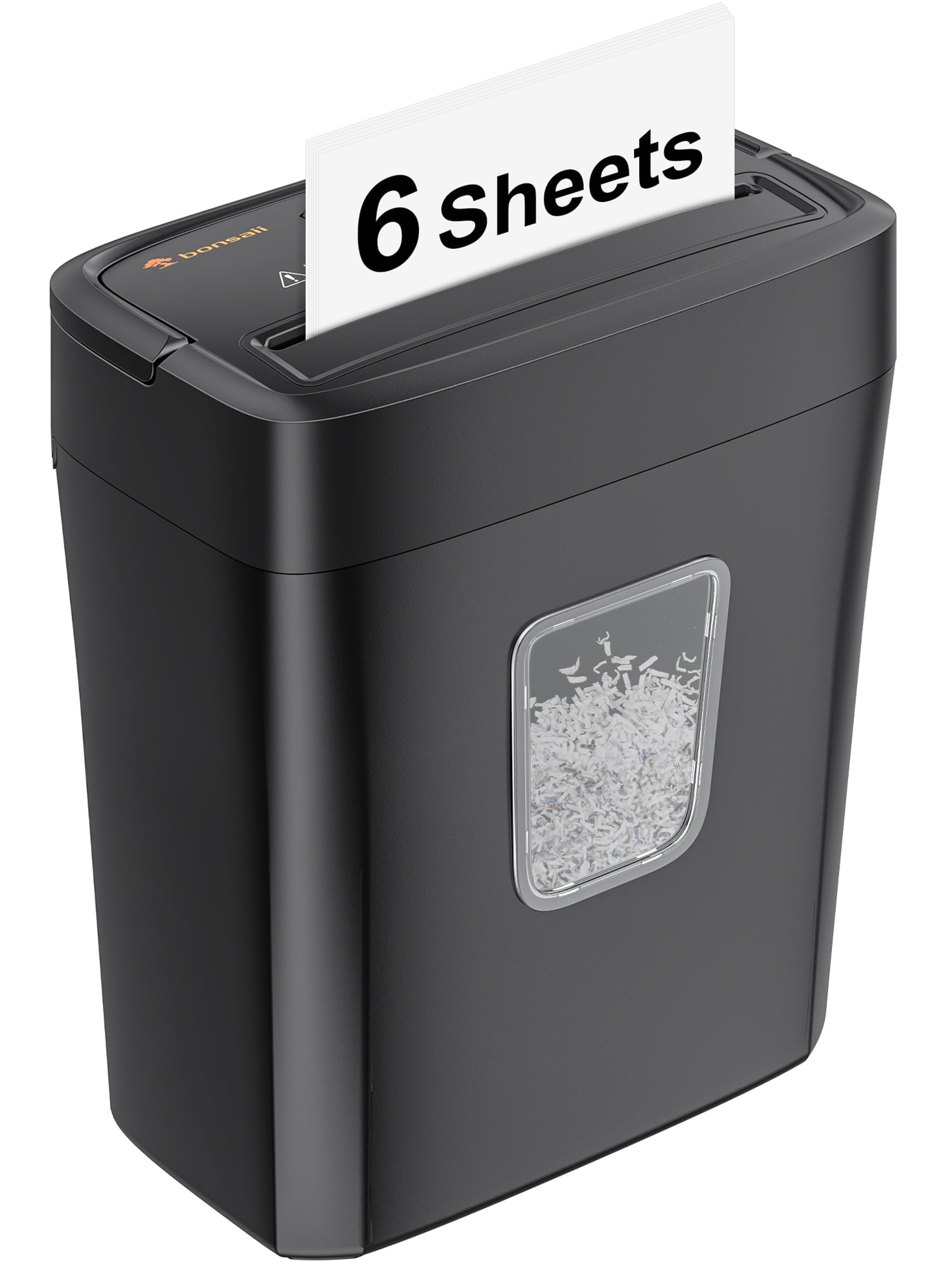 Bonsaii 6-Sheet Micro-Cut Paper Shredder for Home Office Use with Portable Handle