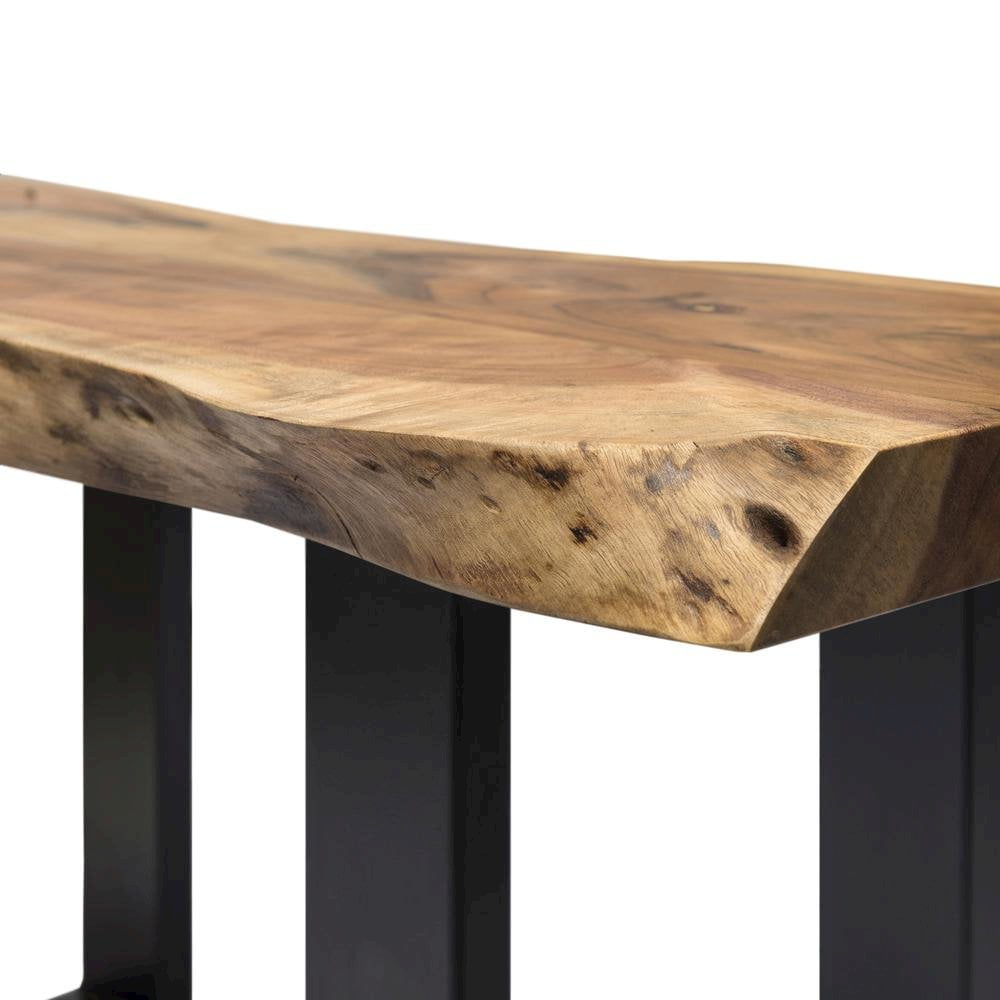 Alaterre Alpine Natural Live Edge Wood Media Console Table