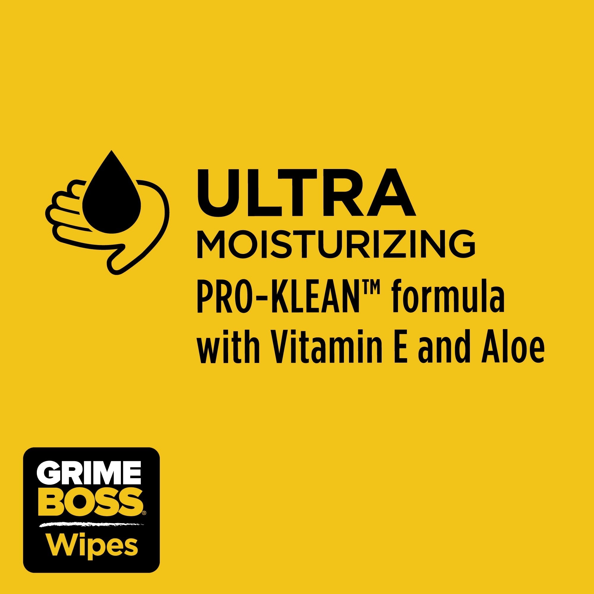 GRIME BOSS Surface & Hand Wipes, 30 CT