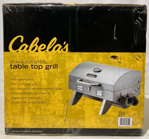 Cabela's SS Stainless Steel Tabletop Grill Propane NEW